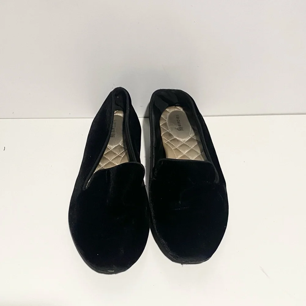 Birdies Black Slip-On Flats The Starling” Black Velvet Flats Womens - Picture 3 of 9